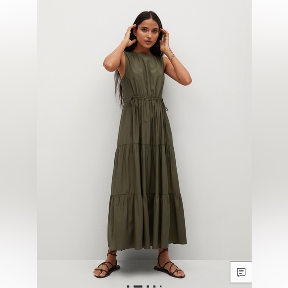 Mango Ruffles Flowy Dress - Picture 1 of 8